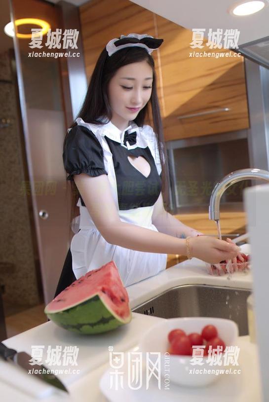 果团网 - 龚玥菲大胆尝试，无圣光的女仆写真真能赢吗？